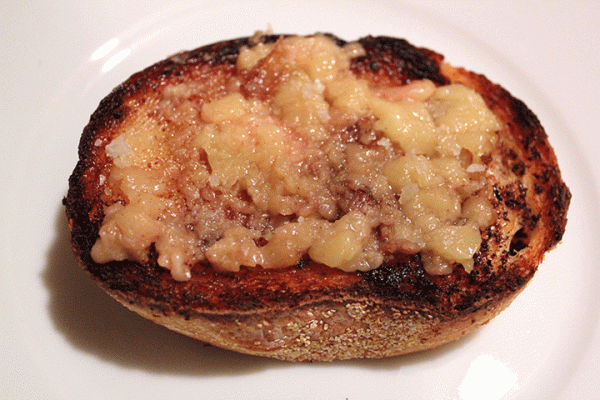 beef marrow on toast